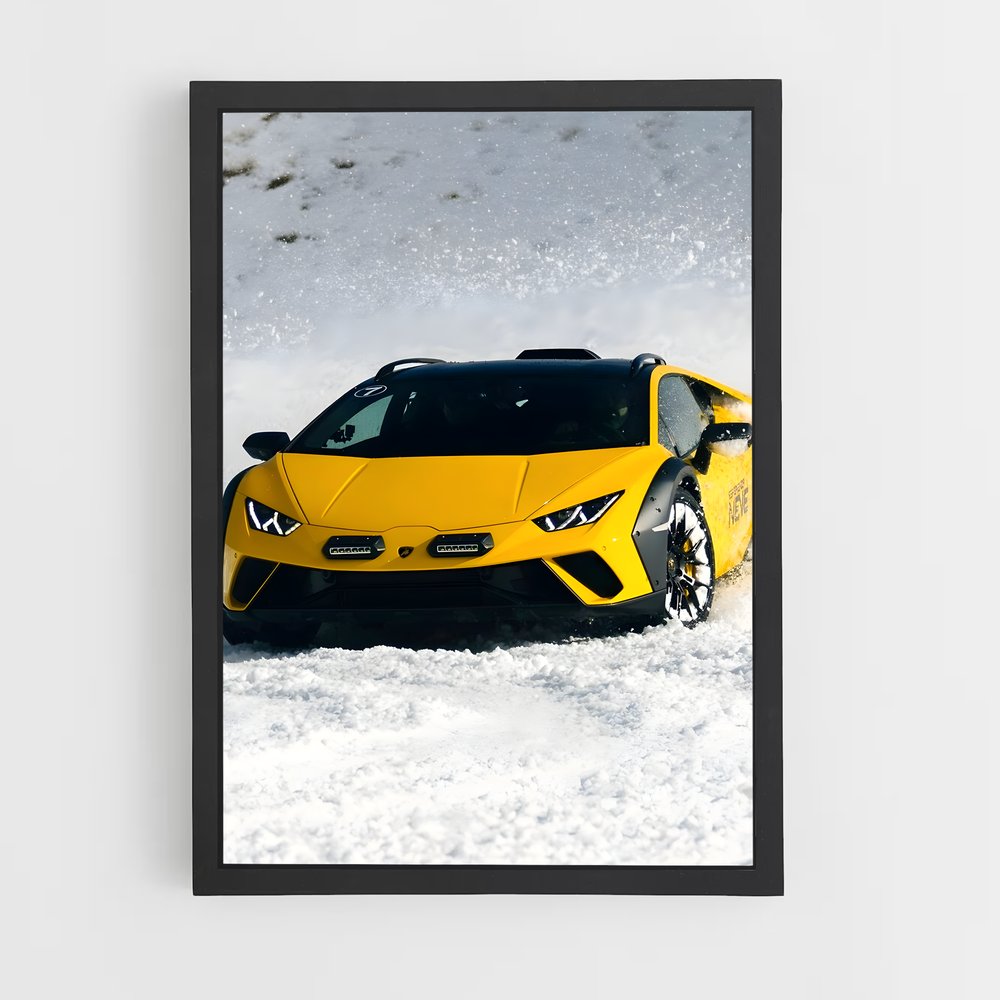 Poster Tempête Jaune – affiche Lamborghini (vue 2)